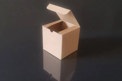 Cutie carton natur cu fereastră, 5x5x5 cm – imagine 5