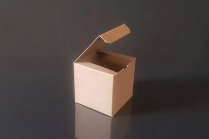 Cutie carton natur cu fereastră, 5x5x5 cm – imagine 4