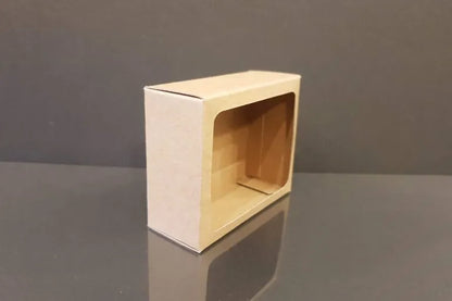 Cutie carton natur cu fereastră, 5x6.5x3 cm – imagine 6