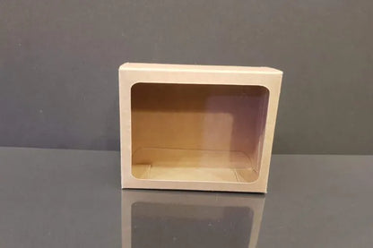 Cutie carton natur cu fereastră, 5x6.5x3 cm – imagine 2