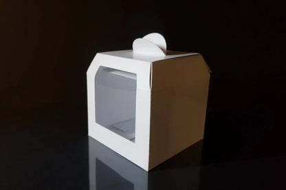 Cutie carton albă cu fereastră, 9x9x7 cm – imagine 11