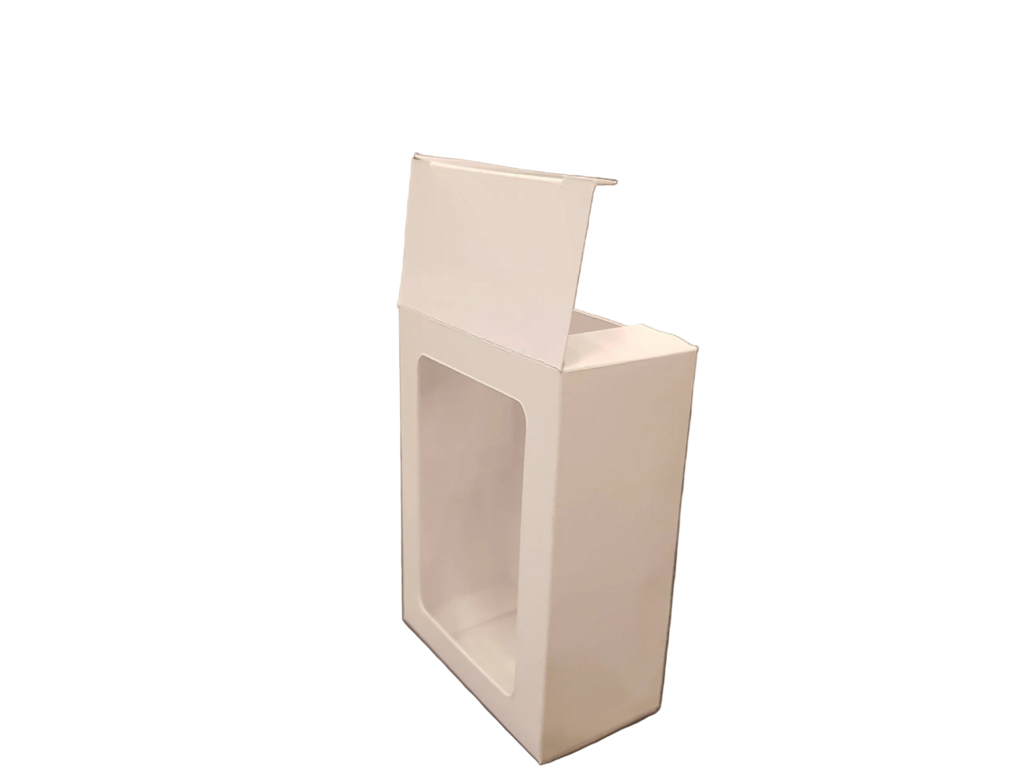 Cutie Carton Albă cu Fereastră din 7.5x5.6x4.25cm, 300g/mp (bebelus)