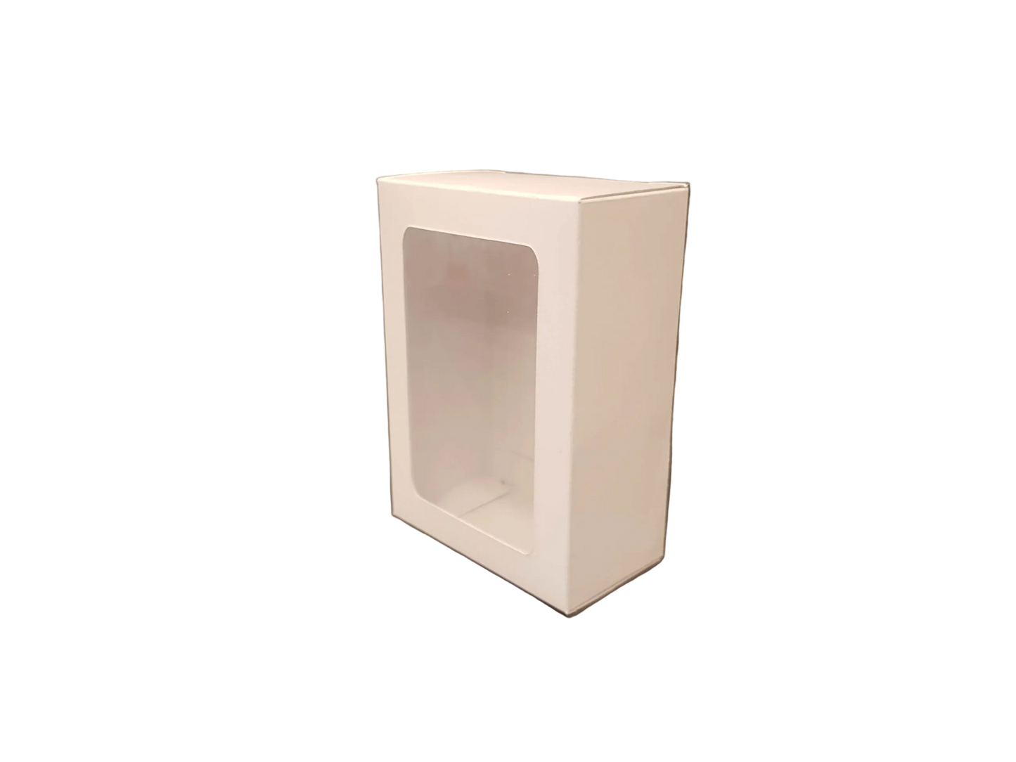 Cutie Carton Albă cu Fereastră din 7.5x5.6x4.25cm, 300g/mp (bebelus)