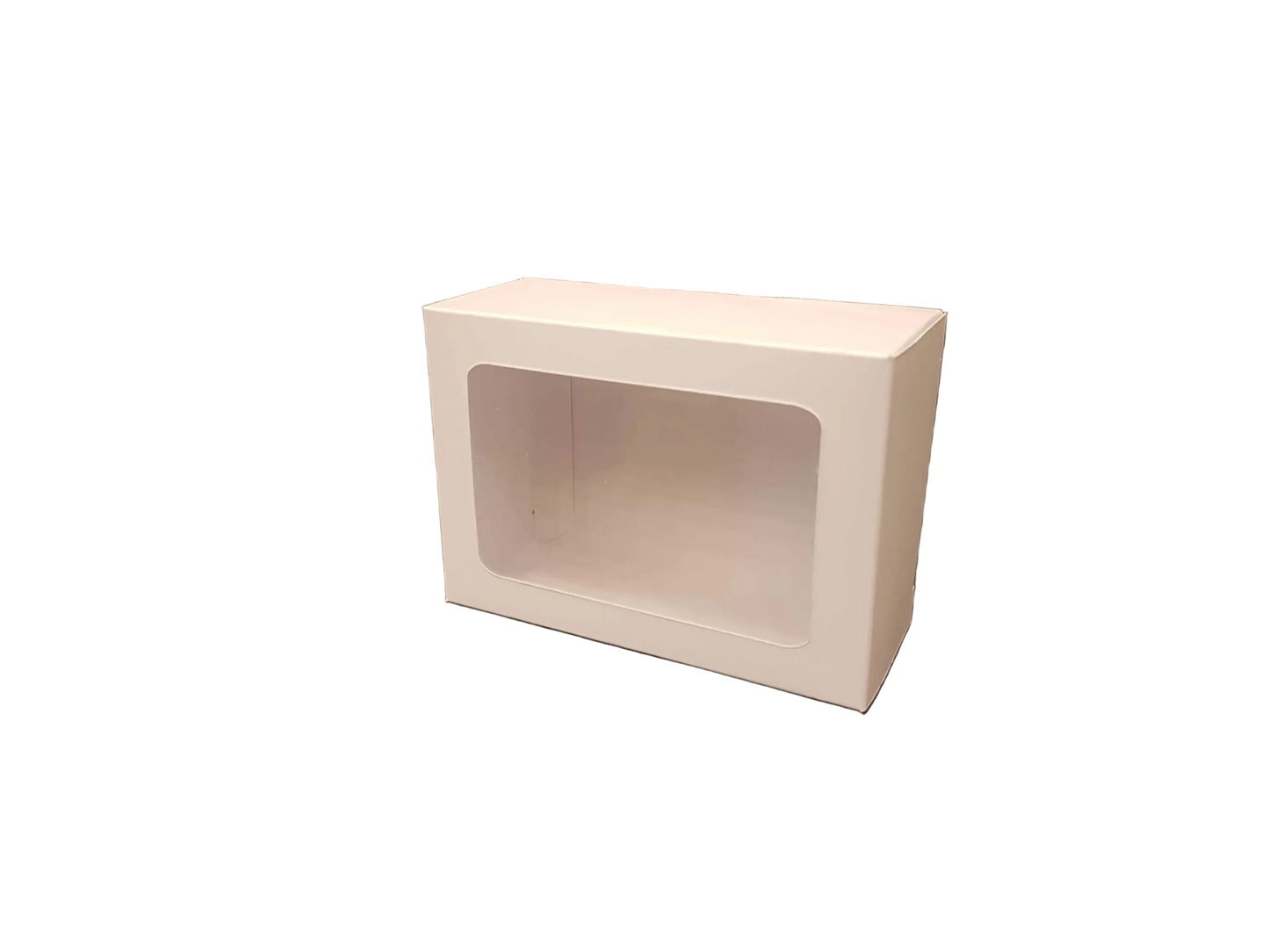 Cutie Carton Albă cu Fereastră din 7.5x5.6x4.25cm, 300g/mp (bebelus)