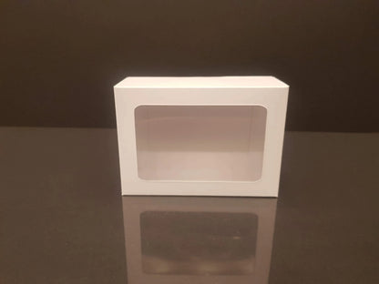 Cutie carton albă cu fereastră, 8.5x7x3.4 cm – imagine 4