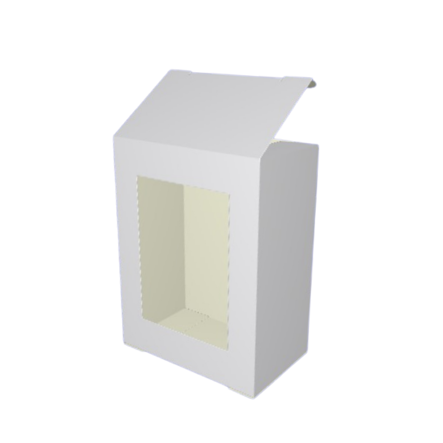 Cutie Carton Albă cu Fereastră din Acetofan, Ursulet, 6.5x5x3 cm