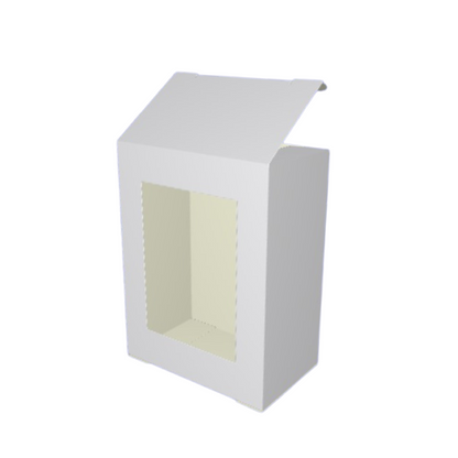 Cutie Carton Albă cu Fereastră din Acetofan, Ursulet, 6.5x5x3 cm
