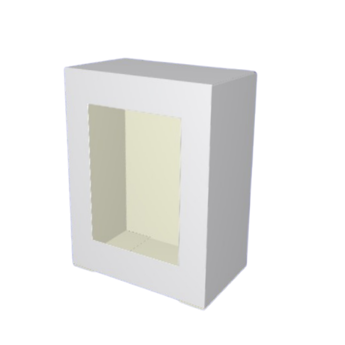 Cutie Carton Albă cu Fereastră din Acetofan, Ursulet, 6.5x5x3 cm